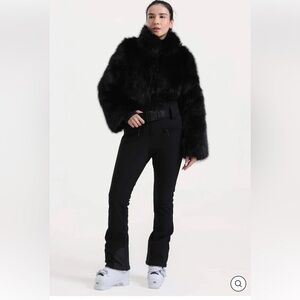 Black fur ski suit Goldbergh Vibe